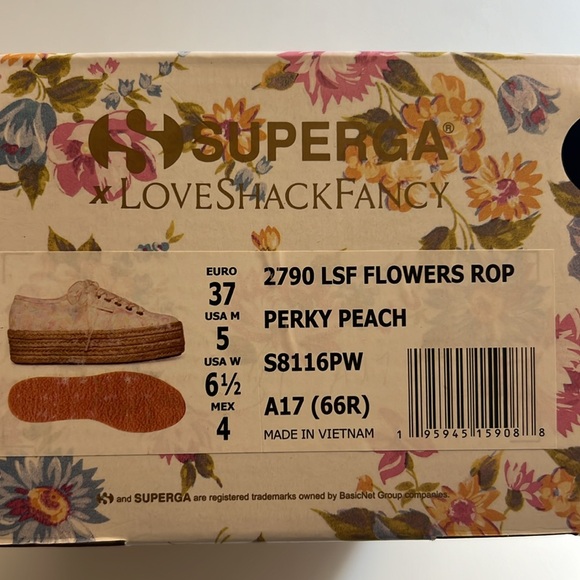 NEW LoveShackFancy x Superga Platform Canvas Sneaker - Picture 15 of 16